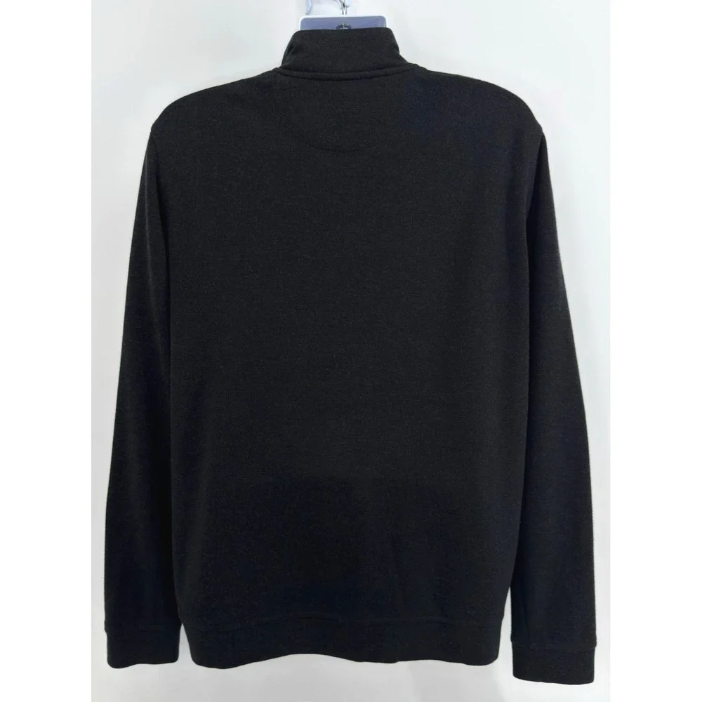Ted Baker Valerio Sweater Men's XL Size 5 Black 1/4 Zip Wool Blend Pullover